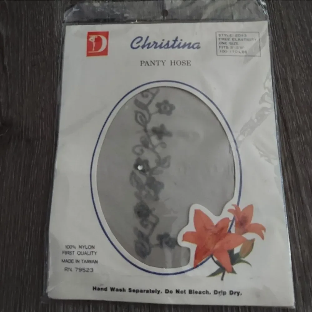 Christina Gray Pantyhose with Rhinestones